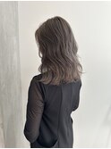 YOKE ミルクティーアッシュグレージュ外ハネボブ伸ばしかけロブ