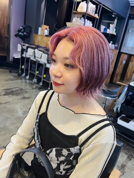 マノ 千歳烏山(MaNO) 〈aya〉小顔ボブ/ピンクラベンダー/くびれヘア/髪質改善