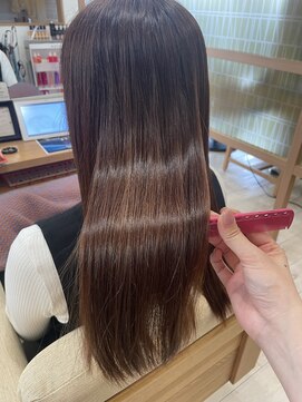 アドラーブル 長岡リップス旭岡店(adorable) 縮毛矯正ロング♪コスメストレート髪質改善ココアベージュ