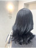 髪質改善カラー×ブルーブラック×艶髪カラー×神戸三宮