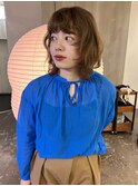 レイヤーカット/ベージュ/顔まわりレイヤー