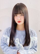 セミディ美髪レイヤーロングカーキベージュ_ba503761