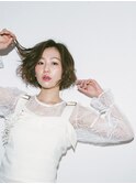 ミックスカール切りっぱなしAラインボブウェットヘアtk1北浦和
