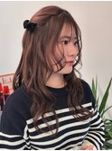 ピンクベージュ/ヘアアレンジ