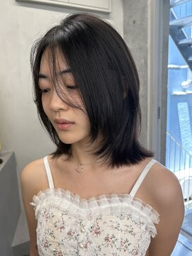 キーチェ 梅田中崎町(keych) レイヤーカット/髪質改善/オリーブベージュ/前髪カット