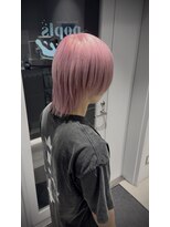 ポプルス(popls)&nbsp;メンズウルフ/ピンクカラー/ハイトーンウルフ/マッシュウルフ