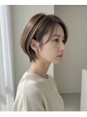 ショートカットx白髪ぼかしx髪質改善x縮毛矯正xダブルカラー