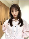 コーラルベージュ/顔周りカット/レイヤーカット/韓国巻き/銀座