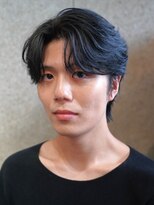 リットバイフィフス 甲南店(Lit. by fifth)&nbsp;ニュアンスパーマ センターパート ビジネスヘア 束感 20代 30代