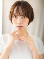 カバーヘア ブリス 戸田公園西口店(COVER HAIR bliss)&nbsp;ミルクブラウンブリーチなしナチュラルショート20代X戸田公園