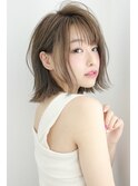 切りっぱなしボブ×まろやかベージュ【灘区/六甲道】