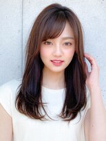 アグノス 青山(Agnos) 小顔カットロングレイヤー♪セミウェットウェーブオリーブカラー