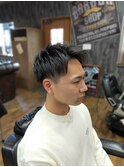 アップバングスタイル×ツーブロック