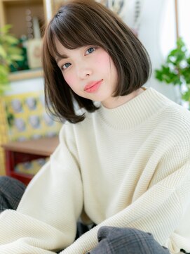 カバーヘア ブリス 上尾西口店(COVER HAIR bliss) ★透けバング黒髪小顔前下がりぷつっとボブ20代30代40代★8