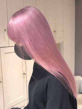 ベレーザ 渋谷(BELEZA) ba520_ベビーバングニュアンスカラーボブルフミルクティーピンク