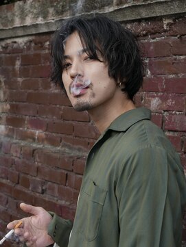 フィフス 名駅(fifth) スパイラルパーマメンズウルフツーブロックセンターパート名駅