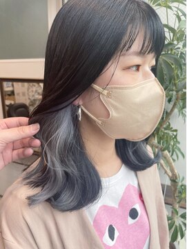 グーフィートーキョー 銀座(Goofy Tokyo) 白いイヤリングカラー/白黒コントラストインナーカラー/東京銀座