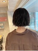 直毛さんへ、切りっぱワンレングス×くせ毛風パーマで朝楽に♪