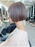ブリーチなしハイトーングレーベージュ☆レイヤーカットショート