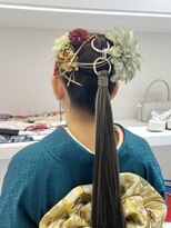 フェリーチェ(Felice)&nbsp;振袖ヘア　成人式ヘア　ポニーテールリング