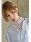 顔周りレイヤーショート × ゴールドベージュ【liblo】
