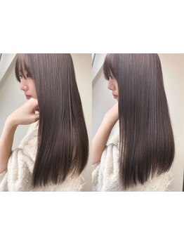 コラーゲン配合の縮毛矯正＆《酸性ストレート》も取り扱い◎地毛のように自然な理想のストレートに♪(韓国)