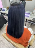 エアリー美髪ケアブリーチブルーブラックカラー練馬所沢韓国