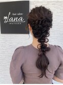 ヘアセット　結婚式　ヘアアレンジ　卒業式　お呼ばれヘア