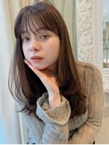 オブヘアー オモテサンドウ(Of HAIR OMOTESANDo) レイヤーロングセミディワンカールオリーブカラー