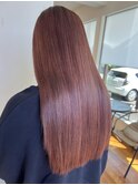 髪質改善ストレート/レッドブラウン