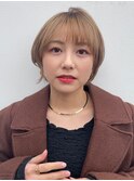 マロンベージュ くすみベージュ ショートボブ 【KIND 南青山】