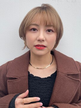カインド 南青山(hair&make up KIND) マロンベージュ くすみベージュ ショートボブ 【KIND 南青山】