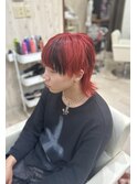 10代、20代に人気デザインカラー、ウルフカット