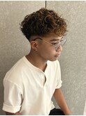 メンズナチュラルスペインカール前下がりマッシュナチュラル