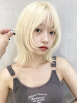 ダブルトーキョー シブヤ(W-TOKYO SHIBUYA)&nbsp;【ボブウルフ】ウルフカット　ブロンド　ハイトーン