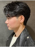 メンズカットセンターパートニュアンスパーマ