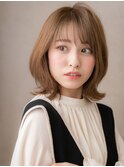 ブリーチなしコーラルベージュクラゲウルフカットW志木20代30代