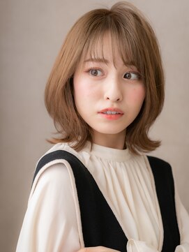 カバーヘア ブリス 志木南口駅前店(COVER HAIR bliss) ブリーチなしコーラルベージュクラゲウルフカットW志木20代30代