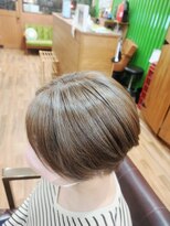 ヘアスタジオ ロメオ(hair studio Romeo)&nbsp;前髪付近の白髪をアレンジ☆カチューシャ白髪ぼかし