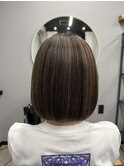 髪質改善カラー　白髪ぼかしハイライト