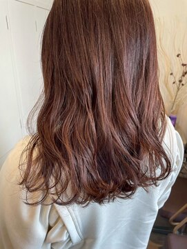 ロッカヘアエジェ(ROCCA hair eje.) デザインカラーテラコッタブラウンカール