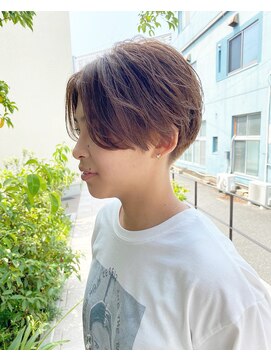 レンク(LENC) マッシュショート　ハンサムショート　耳掛け　ショートボブ
