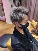MEN'S HAIR ツイスパ風×アイロンスタイリング×ハイライト