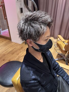 アヴァンス 天王寺店(AVANCE.) MEN'S HAIR ツイスパ風×アイロンスタイリング×ハイライト