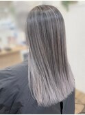 【バレイヤージュ×パープルシルバー】