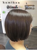 美髪でカラー映え*大人のツヤ感ボブ【カミケン方木田店】