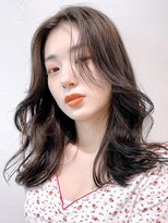 アルバム 池袋(ALBUM) ミディアムワンホンヘア_グレージュカラーボブウルフ_38524