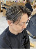 極細ハイライトツーブロックショート[寺野克刈り上げマッシュ]