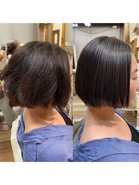 カシュカシュ(cache cache) 酸性ストレート　用賀　縮毛矯正