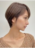 30代40代大人女性/前髪ありショートボブ/ショートヘア/髪質改善